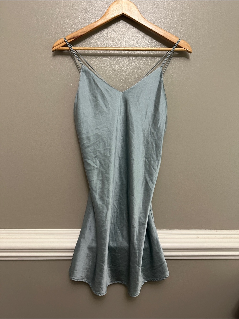 Silk Maison green slip dress Sz M
